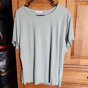 Moshu Light Green Short Sleeve Top